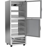 Beverage Air RID18HC-HGS, 27 1/4" RI Series Pass-Thru Half Solid Door, Half Glass Door Bottom Mount Refrigerator