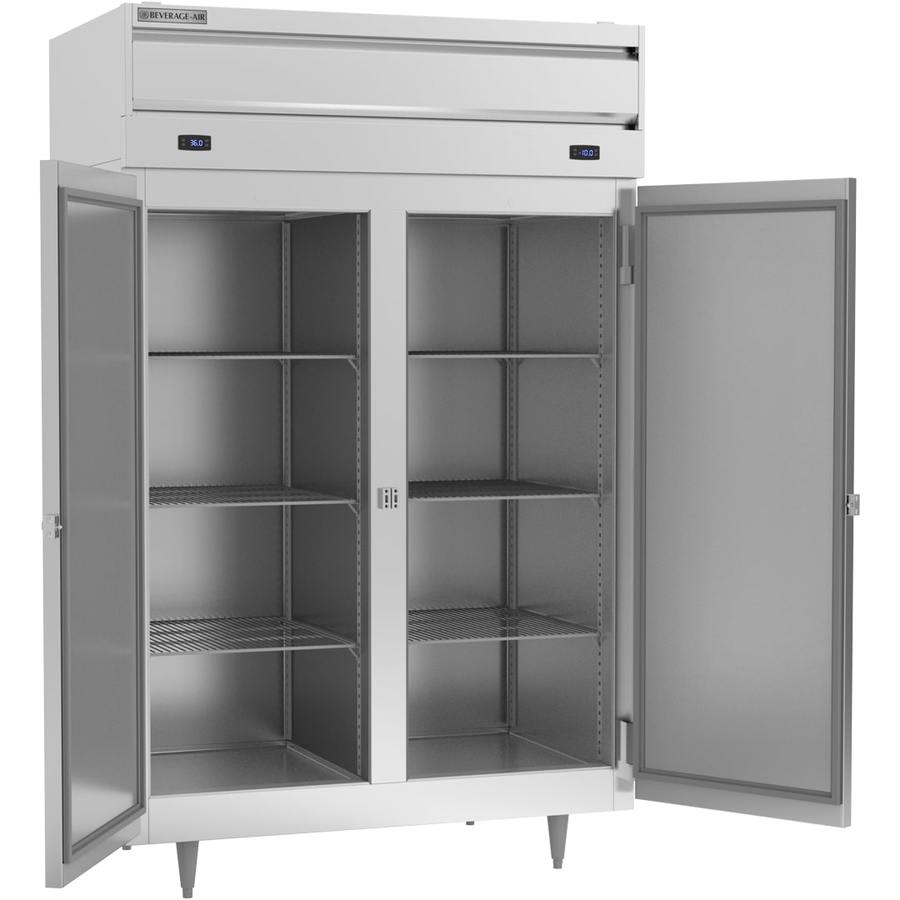 Beverage Air PRF24-24HC-1AHS, 52 1/8" P-Series Solid Half Doors Dual Temps Refrigerator/Freezer