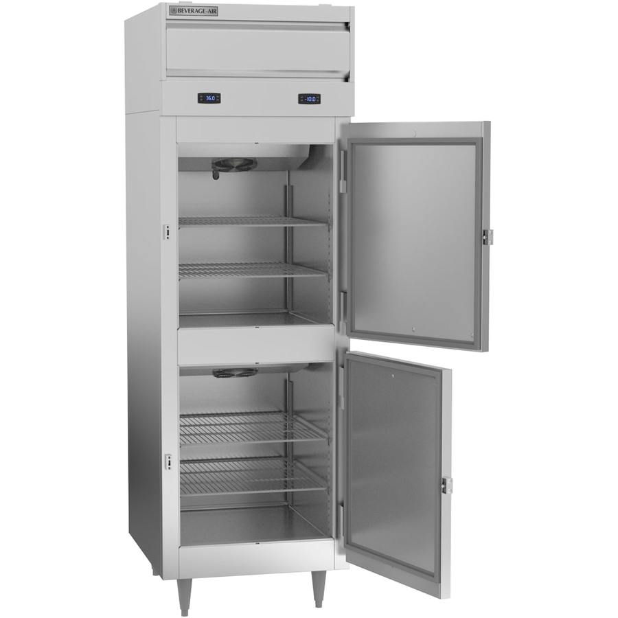 Beverage Air PRF12-12HC-1HS, 26 5/8" P-Series Solid Half Doors Dual Temps Refrigerator/Freezer