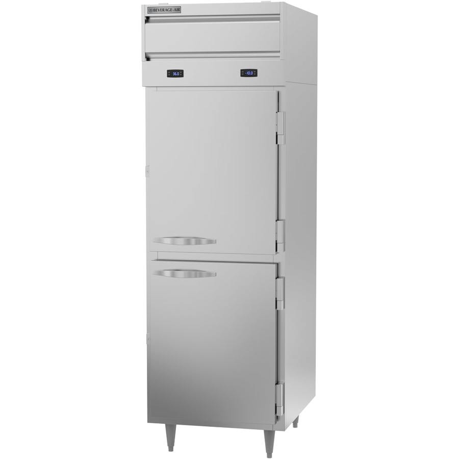 Beverage Air PRF12-12HC-1HS, 26 5/8" P-Series Solid Half Doors Dual Temps Refrigerator/Freezer