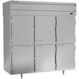 Beverage Air PRD3HC-1AHS, 77 3/4" P-Series Half-Solid Door Reach-In Pass-Thru Refrigerator