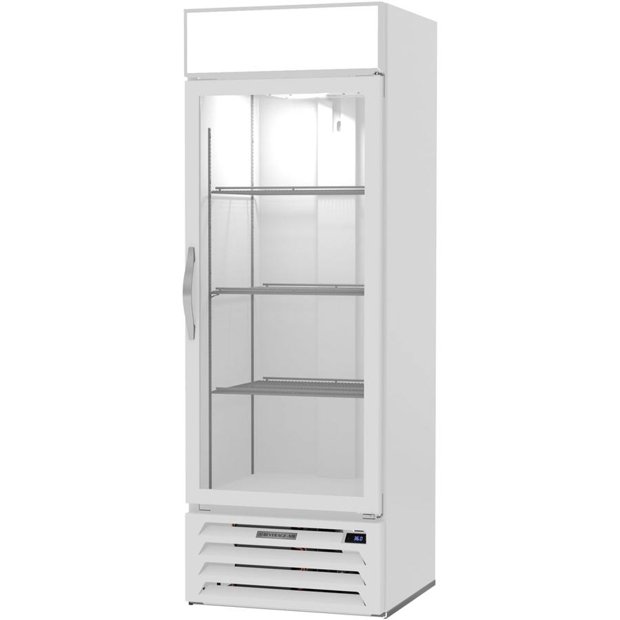 Beverage Air MMR19HC-1-W, 27 1/4” White Hinged Single Glass Door