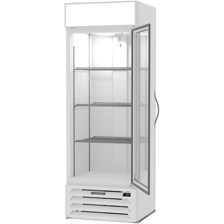 Beverage Air MMR19HC-1-W, 27 1/4” White Hinged Single Glass Door