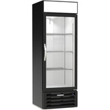 Beverage Air MMR19HC-1-B, 27 1/4” Black Hinged Single Glass Door