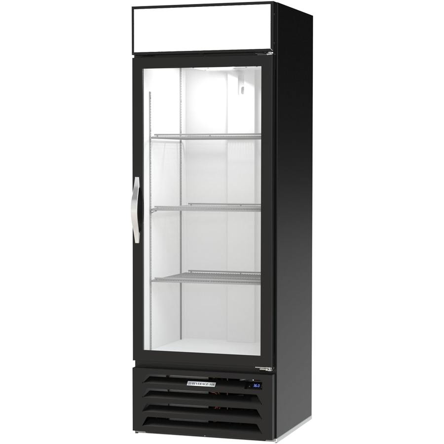 Beverage Air MMR19HC-1-B, 27 1/4” Black Hinged Single Glass Door