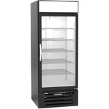 Beverage Air MMR27HC-1-B, 30" Black Hinged Single Glass Door