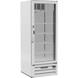 Beverage Air MMF12HC-1-W, 24 1/8" White Hinged Single Glass Door