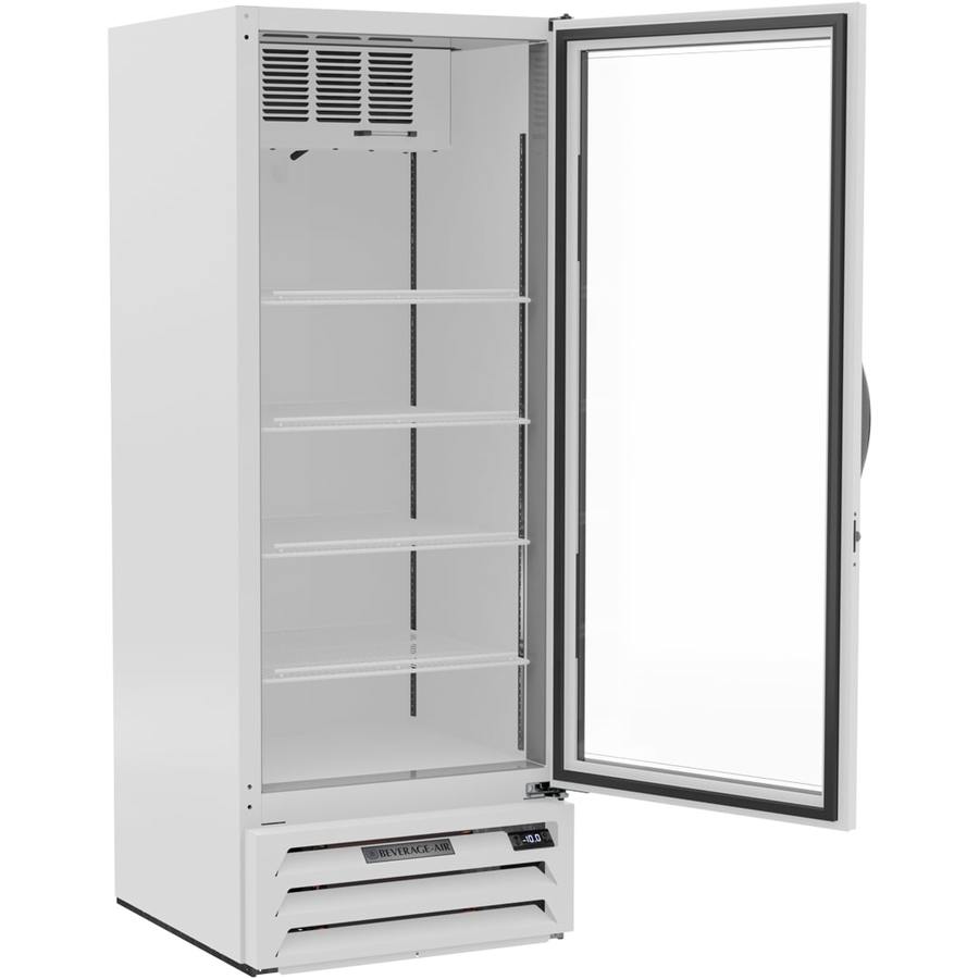 Beverage Air MMF12HC-1-W, 24 1/8" White Hinged Single Glass Door