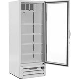Beverage Air MMF12HC-1-W, 24 1/8" White Hinged Single Glass Door