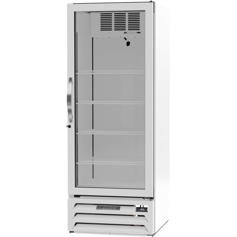 Beverage Air MMF12HC-1-W, 24 1/8" White Hinged Single Glass Door