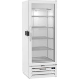 Beverage Air MMF12HC-1-W-IQ, 24 1/8" White Hinged Single Glass Door With Electronic Lock