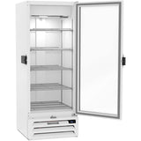 Beverage Air MMF12HC-1-W-IQ, 24 1/8" White Hinged Single Glass Door With Electronic Lock