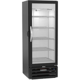 Beverage Air MMF12HC-1-B-IQ, 24 1/8" Black Hinged Single Glass Door With Electronic Lock