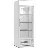 Beverage Air MMF19HC-1-W, 27 1/4" White Hinged Single Glass Door