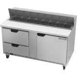Beverage Air SPED60HC-16-2, 60" Sandwich Prep Table with Drawers