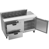 Beverage Air SPED60HC-12-2, 60" Sandwich Prep Table with Drawers