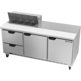 Beverage Air SPED72HC-08-2, 72" Sandwich Prep Table with Drawers