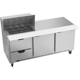 Beverage Air SPED72HC-12M-2, 72" Mega Top Sandwich Prep Table with Drawers