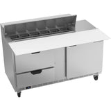 Beverage Air SPED60HC-12C-2, 60" Sandwich Prep Table with Drawers & 17” Cutting Board