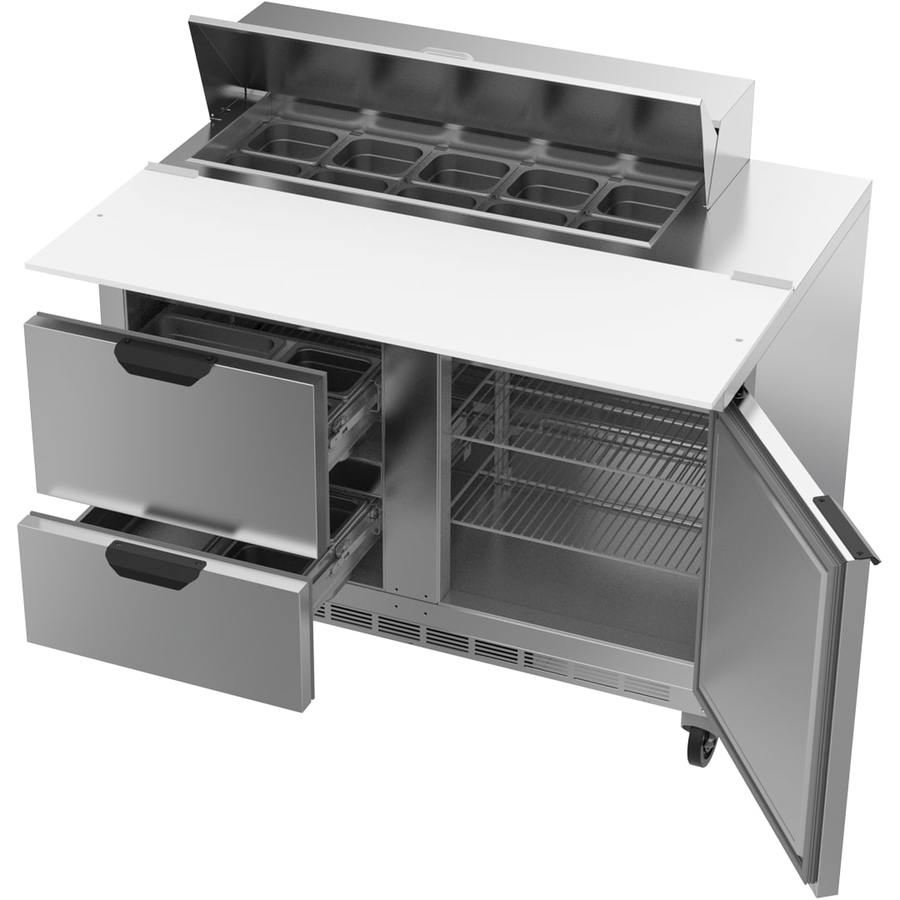 Beverage Air SPED48HC-10C-2, 48" Sandwich Prep Table With 17” Cutting Board