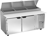 Beverage Air DP72HC, 72" Deli/Pizza Prep Table with Two Doors