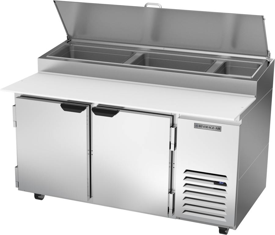 Beverage Air DP60HC, 60" Deli/Pizza Two Doors Prep Table