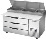 Beverage Air DPD60HC-3, 60" Deli/Pizza Prep Table with Three Drawers
