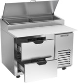 Beverage Air DPD46HC-2, 46" Deli/Pizza Deli/Pizza Prep Table with Two Drawers