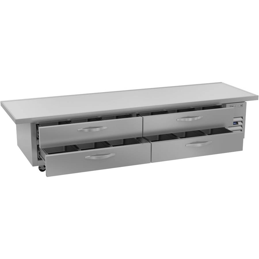 Beverage Air WTRCS96HC-108, 108" Four Drawer With Extended Top Chef Base Refrigerator