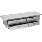 Beverage Air WTRCS84HC-96, 96" Four Drawer With Extended Top Chef Base Refrigerator