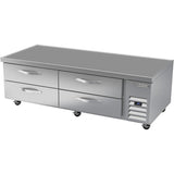 Beverage Air WTRCS72HC, 72" Four Drawer Chef Base Refrigerator