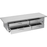 Beverage Air WTFCS84HC-96, 96" Four Drawer With Extended Top Chef Base Freezer