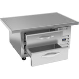 Beverage Air WTFCS36HC-48, 48" Two Drawer With Extended Top Chef Base Freezer