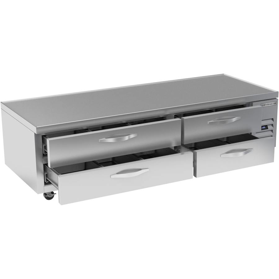 Beverage Air WTFCS84HC, 84" Four Drawer Chef Base Freezer