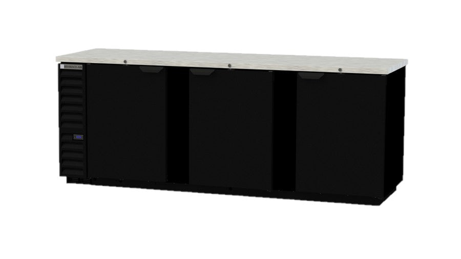 Beverage Air BB94HC-1-B, 95" Solid Door Back Bar Refrigerator