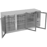 Beverage Air BB72HC-1-G-S, 72" Glass Door Back Bar Equipment