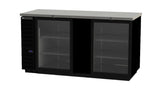 Beverage Air BB68HC-1-FG-B, 69" Glass Door Food Rated Back Bar Refrigerator
