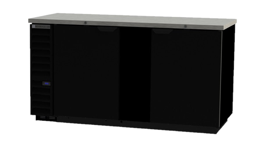Beverage Air BB68HC-1-F-B, 69" Solid Door Food Rated Back Bar Refrigerator