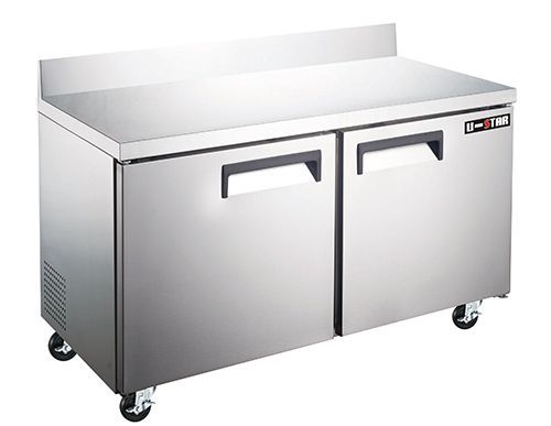 U-Star USWF-2D, 47" Solid Door Worktop Freezer