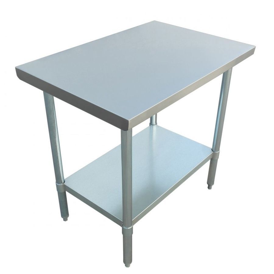 Admiral Craft WT-3048-E, 48" x 30" Table, Stainless Steel Top w/ Undershelf