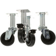 MagiKitchn B3901504, Casters with Hardware, 4 in. Wheel, 9 in. Lift, Set of 4