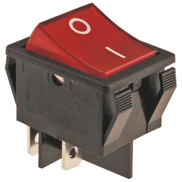 Berkel 2675-20001, Lighted Rocker Switch, On/Off, Red Lens