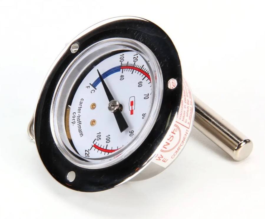 Carter-Hoffmann 18616-0015, Thermometer With Sensor, 100-220F, 40-105C