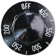 Toastmaster 2R-1182156, Knob, Thermostat, Off-200-400F, Black