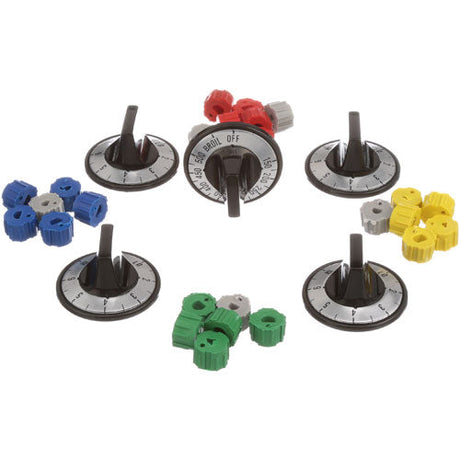 Mavrik 221576, Universal Electric Knob Kit, 5 Knobs with Inlays and Stem Inserts