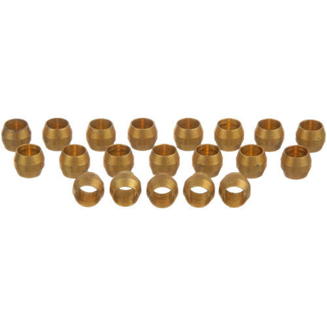 Mavrik 263672, 3/16" Brass Ferrules, Pack of 20