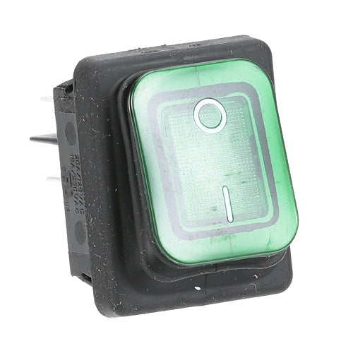 Prince Castle 197-006, SWITCH - ROCKER,  LIGHTED (GREEN)