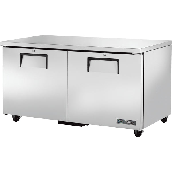 True TUC-60-HC, 60" 2 Solid Swing Door Undercounter Refrigerator