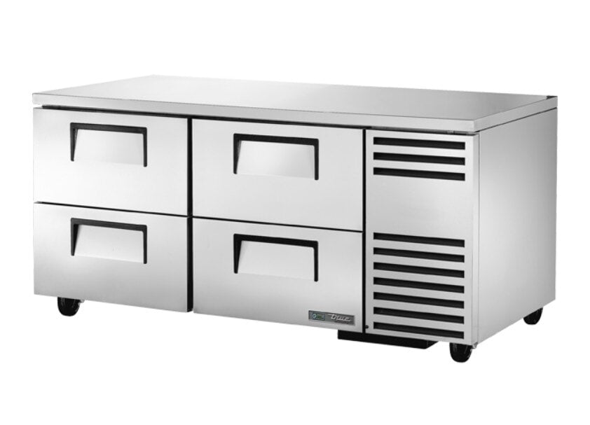 True TUC-67D-4-HC, 67" 4 Solid Drawer Deep Undercounter Refrigerator