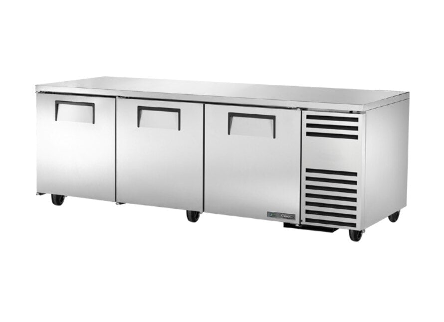 True TUC-93-HC, 93" 3 Solid Swing Door Deep Undercounter Refrigerator